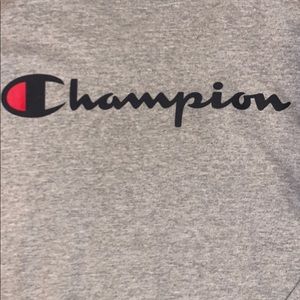 Champion Shirts - Grey SMALL Champion Long Sleeve LS Champion Shirts - Grey SMALL Champion Long Sleeve LS